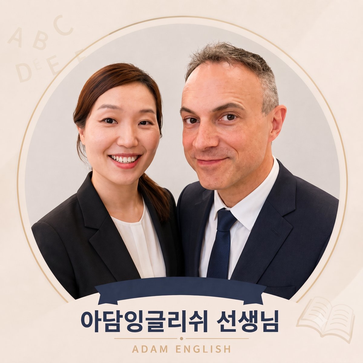 아담잉글리쉬 선생님 — 원장 선생님과 캐나다인 원어민 선생님
